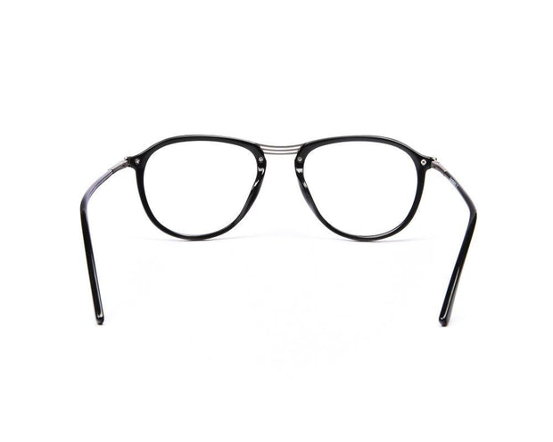 Oval Black Shine WITH SILVER Shell Frame SS10515 - (LENSES INCLUDED)*