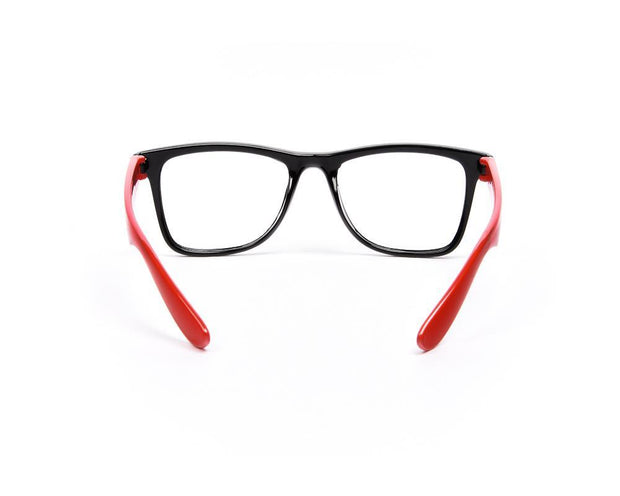 Square Black Shine  Red Shell Frame - (LENSES INCLUDED)*