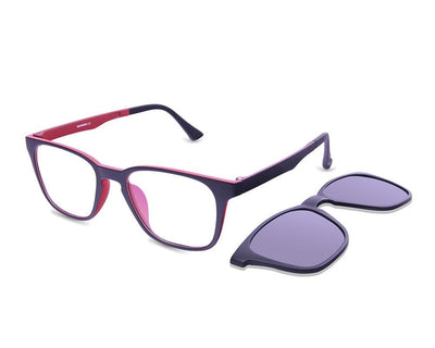 Rectangle Black Matt WITH Red Clipon AMH8208 - Specsmakers