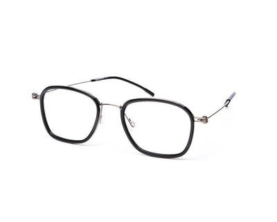 Square Black Shine WITH SILVER Shell Frame SS10331 - (LENSES INCLUDED)*