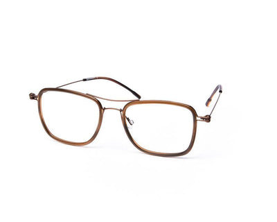 Square Brown Shine WITH Brown Shell Frame SS10333 - (LENSES INCLUDED)*