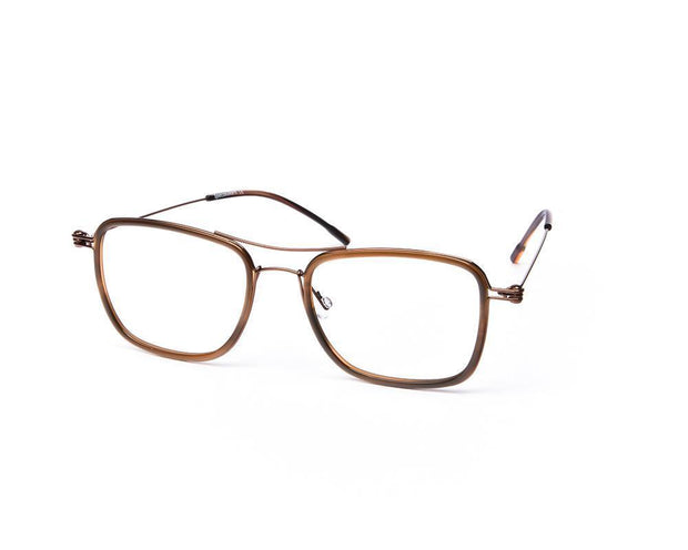 Square Brown Shine WITH Brown Shell Frame SS10333 - (LENSES INCLUDED)*