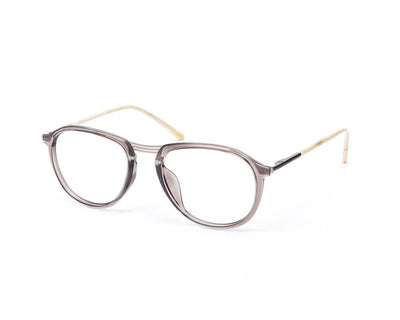 Oval Crystal Grey WITH SILVER Shell Frame SS10515 - (LENSES INCLUDED)*
