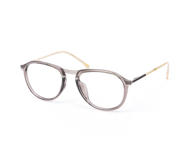 Oval Crystal Grey WITH SILVER Shell Frame SS10515 - (LENSES INCLUDED)*