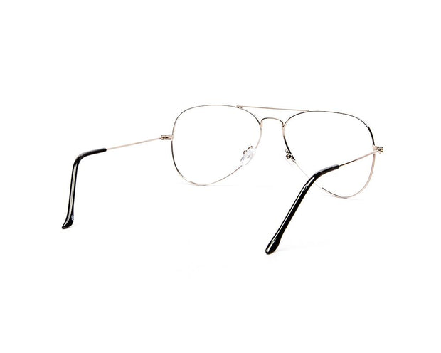 Specsmakers - Unisex DB Oval Full Frame - Silver Shine SILVER - AML3001 - (LENSES INCLUDED)*