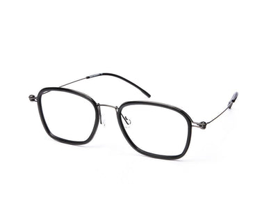 Square Black Shine WITH Grey Metallic Shell Frame SS10331 - (LENSES INCLUDED)*