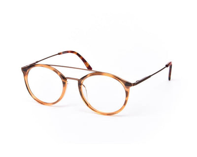Round Brown Tortise WITH Brown Shell Frame SS10432 - (LENSES INCLUDED)*