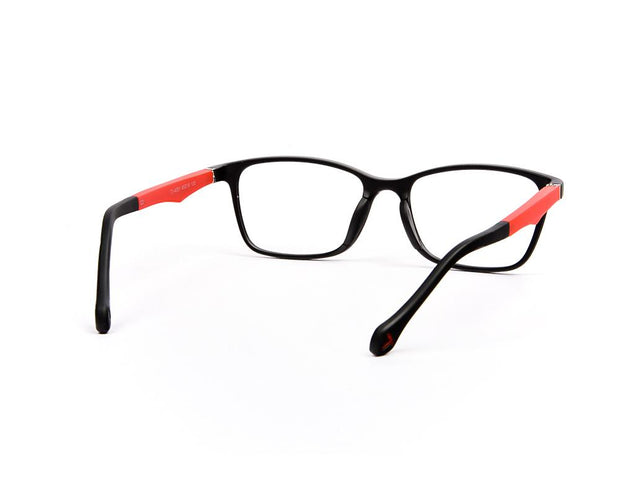 Peepstar - KIDS Rectangle Full Frame - Black Matt Red - AMLT14001 - (LENSES INCLUDED)*