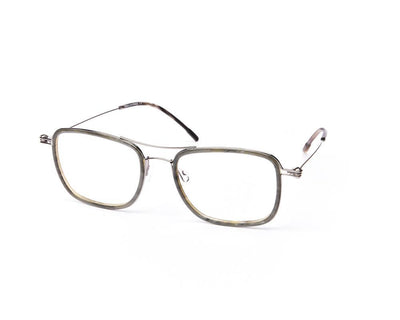 Square GREEN SHINE WITH SILVER Shell Frame SS10333 - (LENSES INCLUDED)*