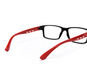 Rectangle Black Shine  Red Shell Frame - (LENSES INCLUDED)*