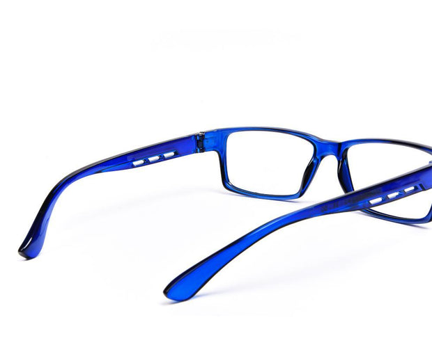 Rectangle Black Shine  Blue Shell Frame - (LENSES INCLUDED)*