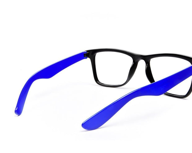 Square Black Shine  Blue Shell Frame - (LENSES INCLUDED)*