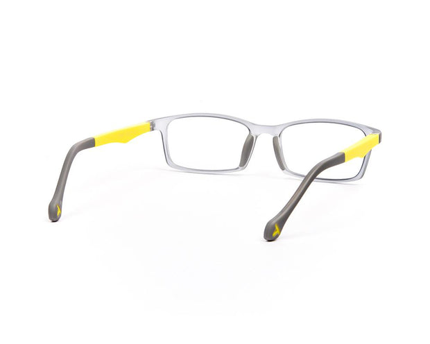Peepstar - KIDS Rectangle Full Frame - Grey Matt YELLOW - AMLT14007 - (LENSES INCLUDED)*