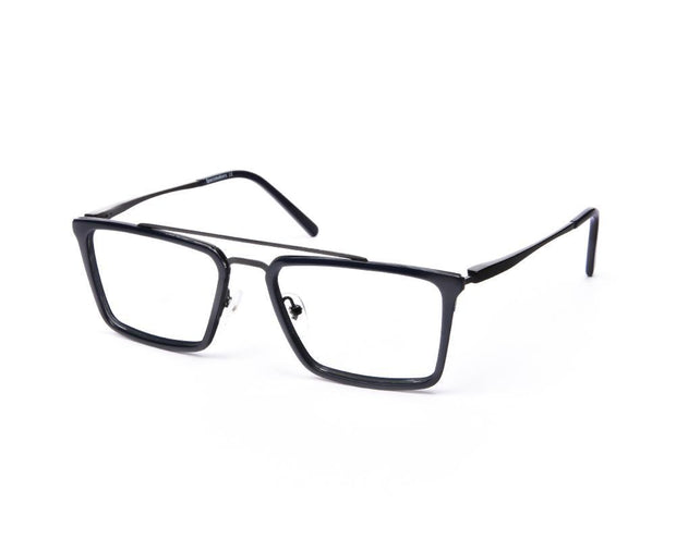 Rectangle Blue Shine WITH BLACK Shell Frame SS6464 - (LENSES INCLUDED)*