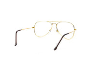 Specsmakers - Unisex DB Oval Full Frame - Gold Shine Gold - AML3001 - (LENSES INCLUDED)*