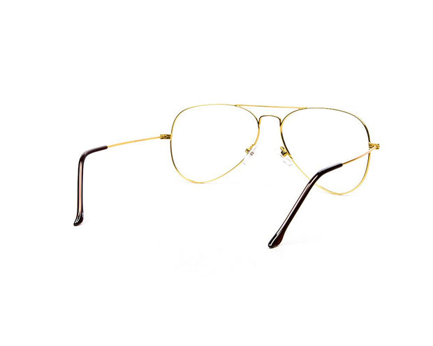 Specsmakers - Unisex DB Oval Full Frame - Gold Shine Gold - AML3001 - (LENSES INCLUDED)*