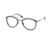 Oval Black Shine WITH Grey Metallic Shell Frame SS6487 - (LENSES INCLUDED)*