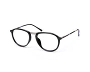 Oval Black Shine WITH Grey Metallic Shell Frame SS10515 - (LENSES INCLUDED)*