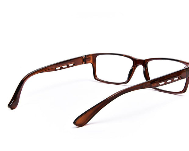 Rectangle Brown Shine  Brown Shell Frame - (LENSES INCLUDED)*