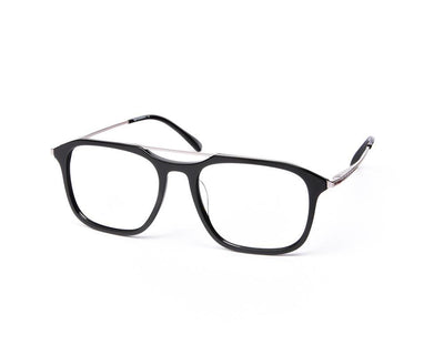 Square Black Shine WITH SILVER Shell Frame SS20084 - (LENSES INCLUDED)*
