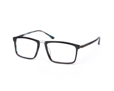 Rectangle Blue Shine WITH Grey Metallic Shell Frame SS20053 - (LENSES INCLUDED)*