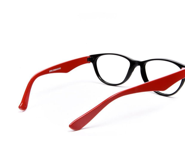 Cateye Black Shine  Red Shell Frame - (LENSES INCLUDED)*