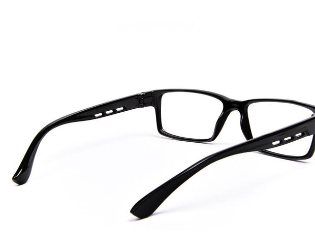 Rectangle Black Shine  BLACK Shell Frame - (LENSES INCLUDED)*