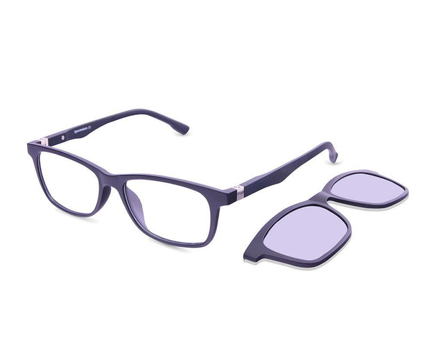 Rectangle Black Matt WITH BLACK Clipon TUH7018 - Specsmakers