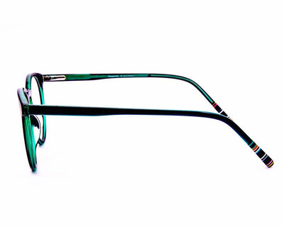 Round GREEN SHINE with GREEN ACETATE Full Frame AMI5002 - Specsmakers