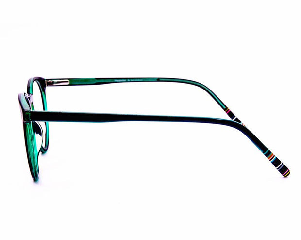 Round GREEN SHINE with GREEN ACETATE Full Frame AMI5002 - Specsmakers