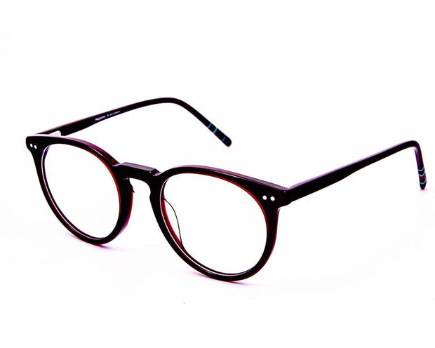 Round Red Shine with Red ACETATE Full Frame AMI5002 - Specsmakers