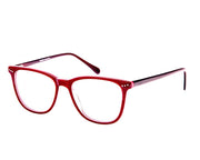 Rectangle DARK PINK with Red ACETATE Full Frame AMI5008 - Specsmakers