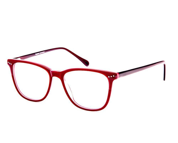 Rectangle DARK PINK with Red ACETATE Full Frame AMI5008 - Specsmakers