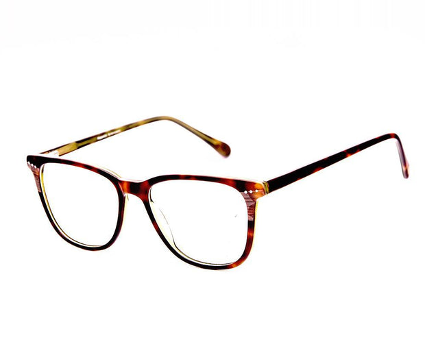 Rectangle Brown Tortise with GREEN ACETATE Full Frame AMI5008 - Specsmakers