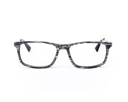 Rectangle BLACK STRIPE WITH SILVER Happster NO17302 - (LENSES INCLUDED)*