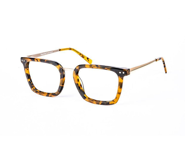 Square Brown Tortise WITH Gold Happster NO17290 - (LENSES INCLUDED)*