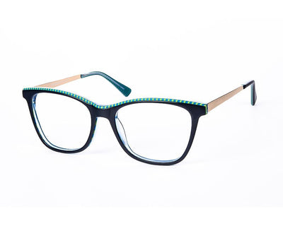 Cateye DARK Blue  WITH Gold Happster NO17291 - Specsmakers