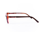 RectangleDark Brown WITH Red Happster NO17307 - (LENSES INCLUDED)*