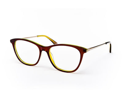 Cateye LIGHT Brown WITH Gold Happster NO17301 - (LENSES INCLUDED)*
