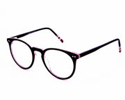 Round Black Shine with PINK ACETATE Full Frame AMI5002 - Specsmakers